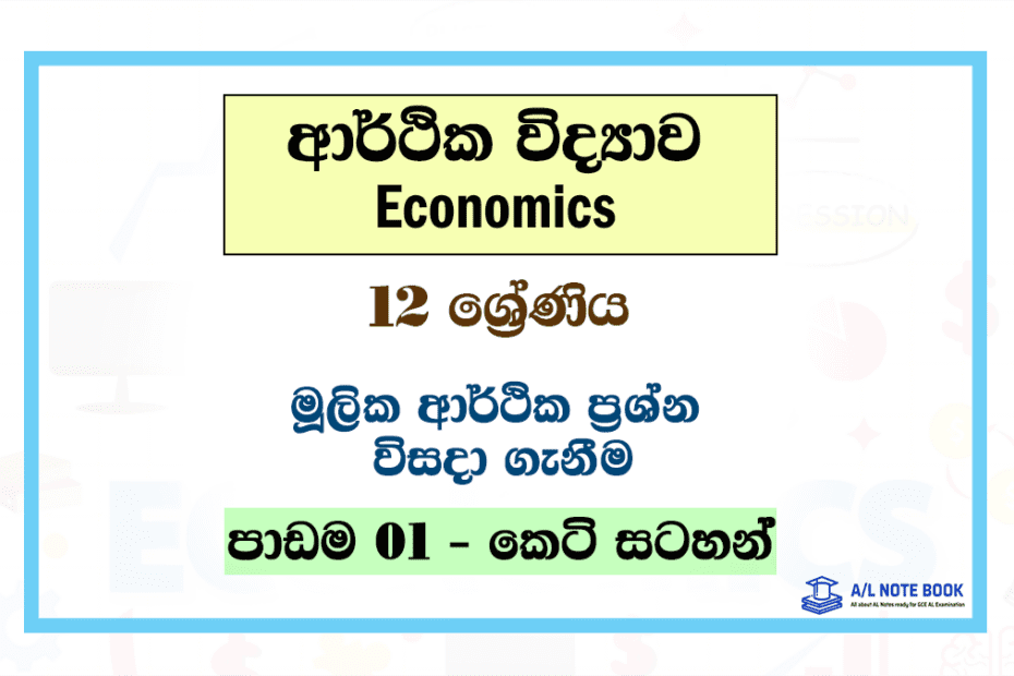 Mulika arthika prashna | Grade 12 Economics Unit 01 Short Note