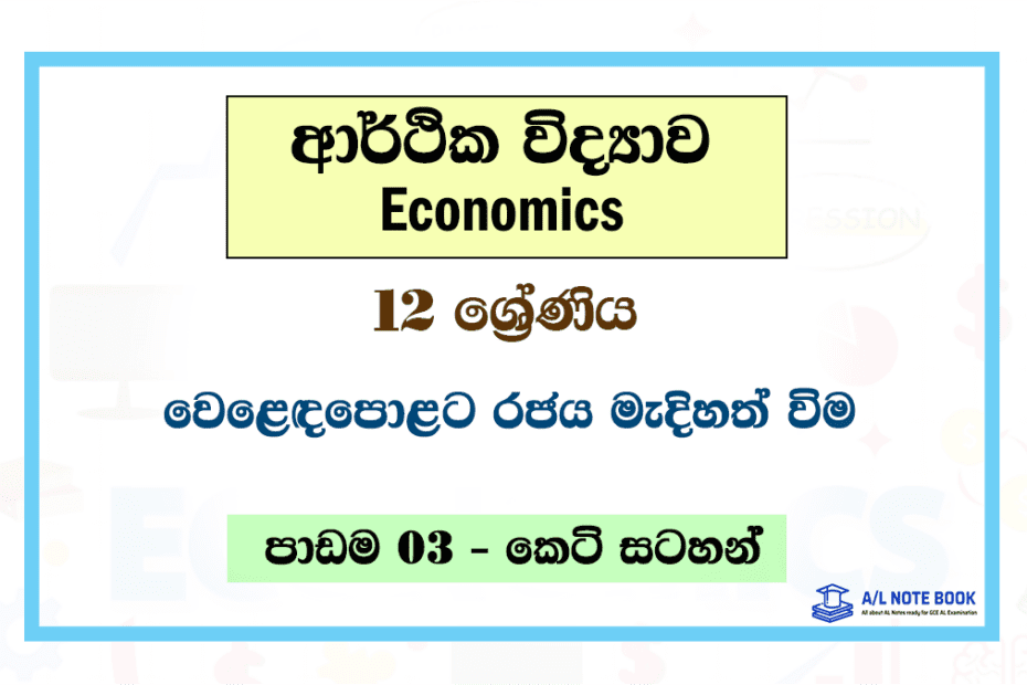 Welandapolata Rajaya Madihath Vima | Grade 12 Economics Unit 03 Short Note